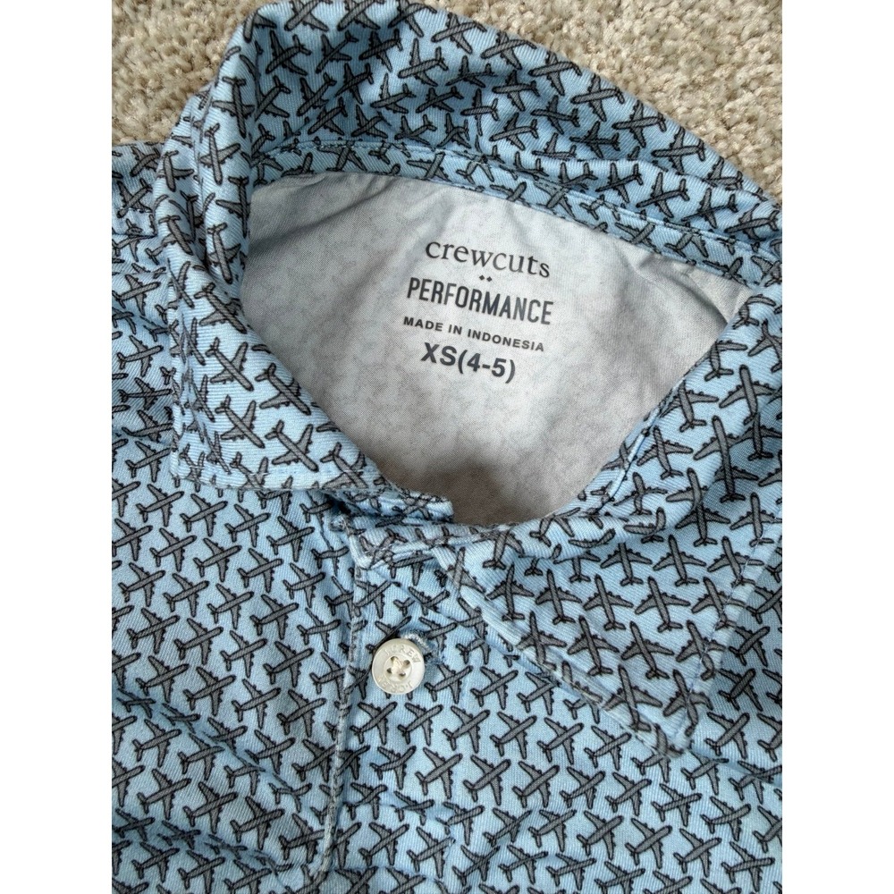 CrewCuts J Crew Performance Boys Airplane Short Sleeve Top 4-5 - Picture 3 of 3
